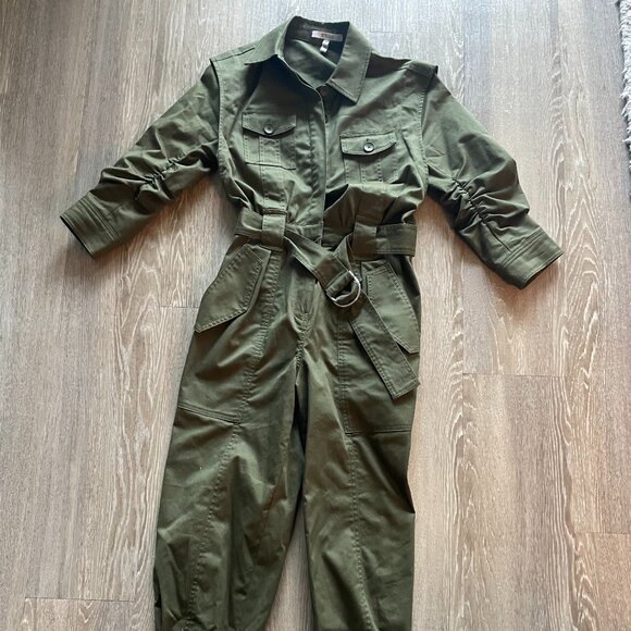 DEREK LAM 10 CROSBY Women's Chester Jumpsuit Size 2 In Green - Picture 4 of 7